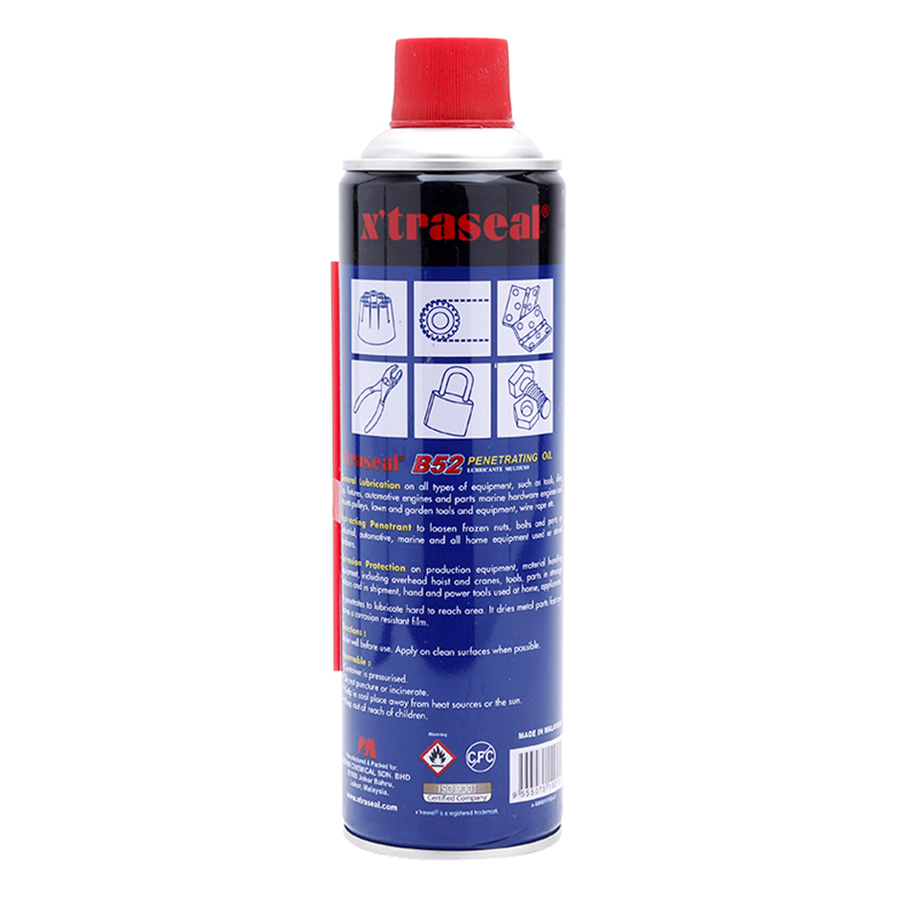 Combo Chai Xịt Dưỡng Sên X'traseal B52 Penetrating Oil Và Bàn Chải Vệ Sinh Xe 3D