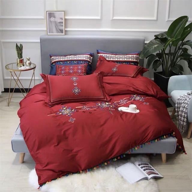 Set Lụa Cưới 6 Món Cao Cấp Hàng Nhập Khẩu Nguyên Set Dành Cho Mùa Cưới 2020