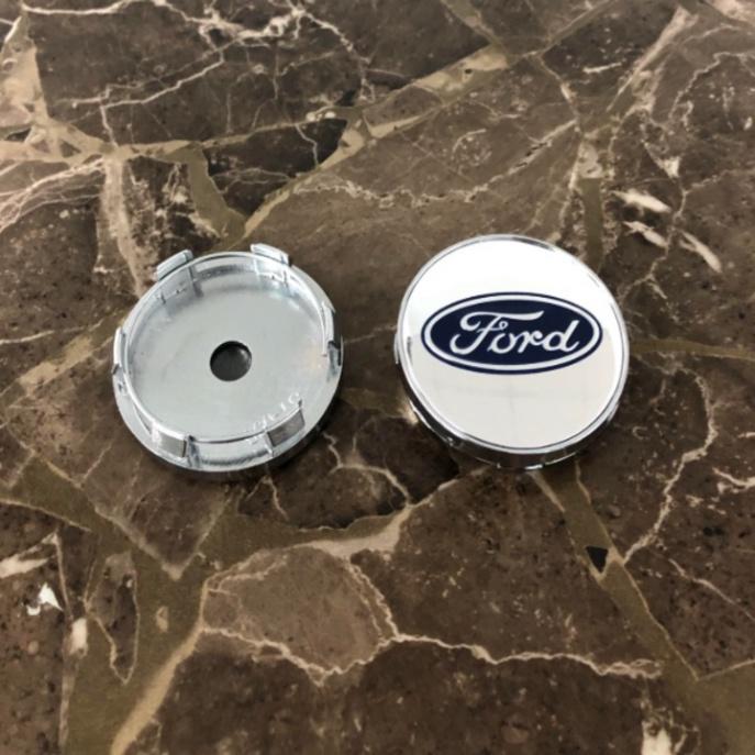 Logo chụp mâm bánh xe ô tô Ford đường kính 60mm Nhựa ABS