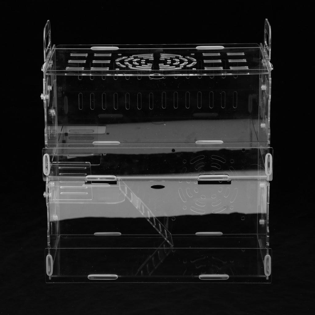Hamster Cage Acrylic Portable Villa Cage Small Pet House Nest single layer