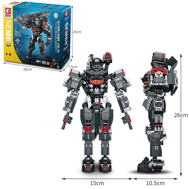 Đồ Chơi Lắp Ráp, Xếp Hình Robot Thợ Máy Khổng Lồ - SEMBO 109007