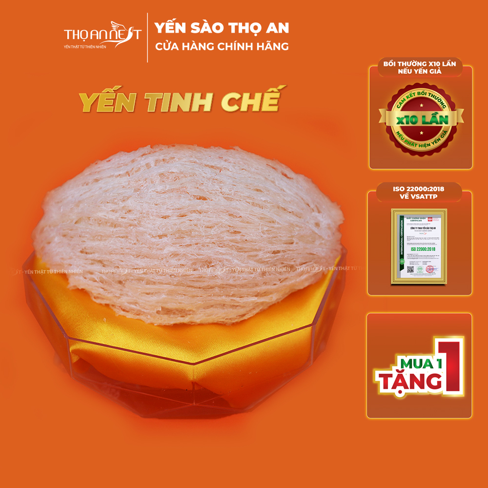 Tổ yến sào tinh chế sạch lông, không độn tạp chất THỌ AN NEST hộp 10gr