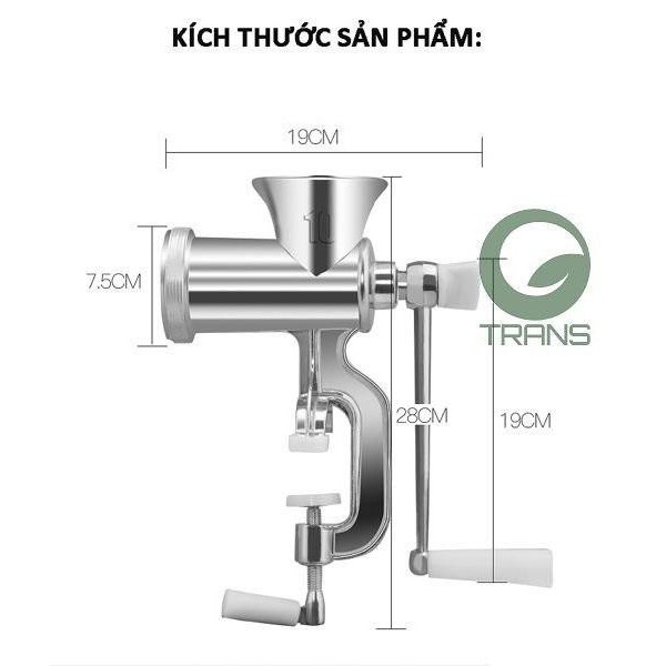 máy xay thịt, cá bằng nhôm đúc