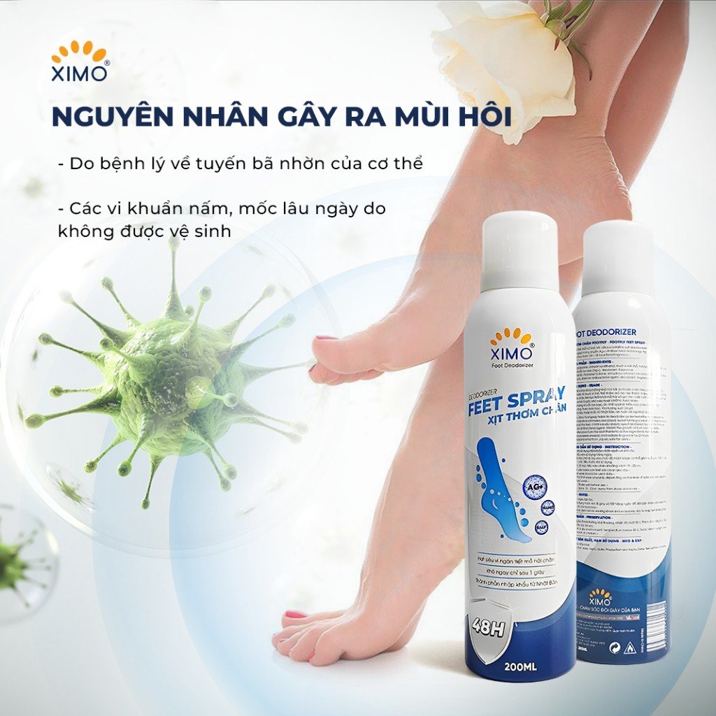 Chai xịt thơm chân Feet Spray Ximo 200ml