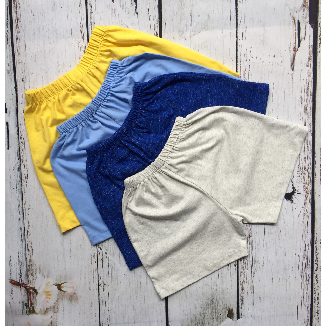 Combo 4 quần bé trai từ 3-30kg - Cotton thiên nhiên. Giao màu ngẫu nhiên
