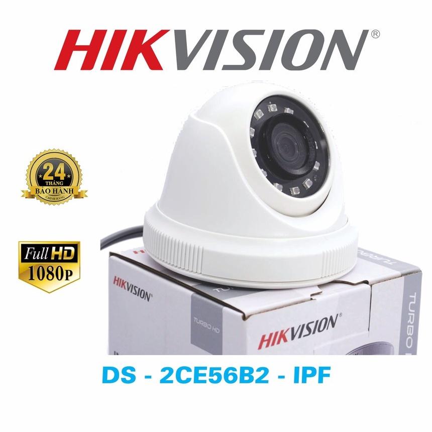 Camera có màu ban đêm, camera thân trụ ColorVu 2MP DS-2CE10DF0T-F hỗ trợ đèn sáng báo động - Hàng chính hãng