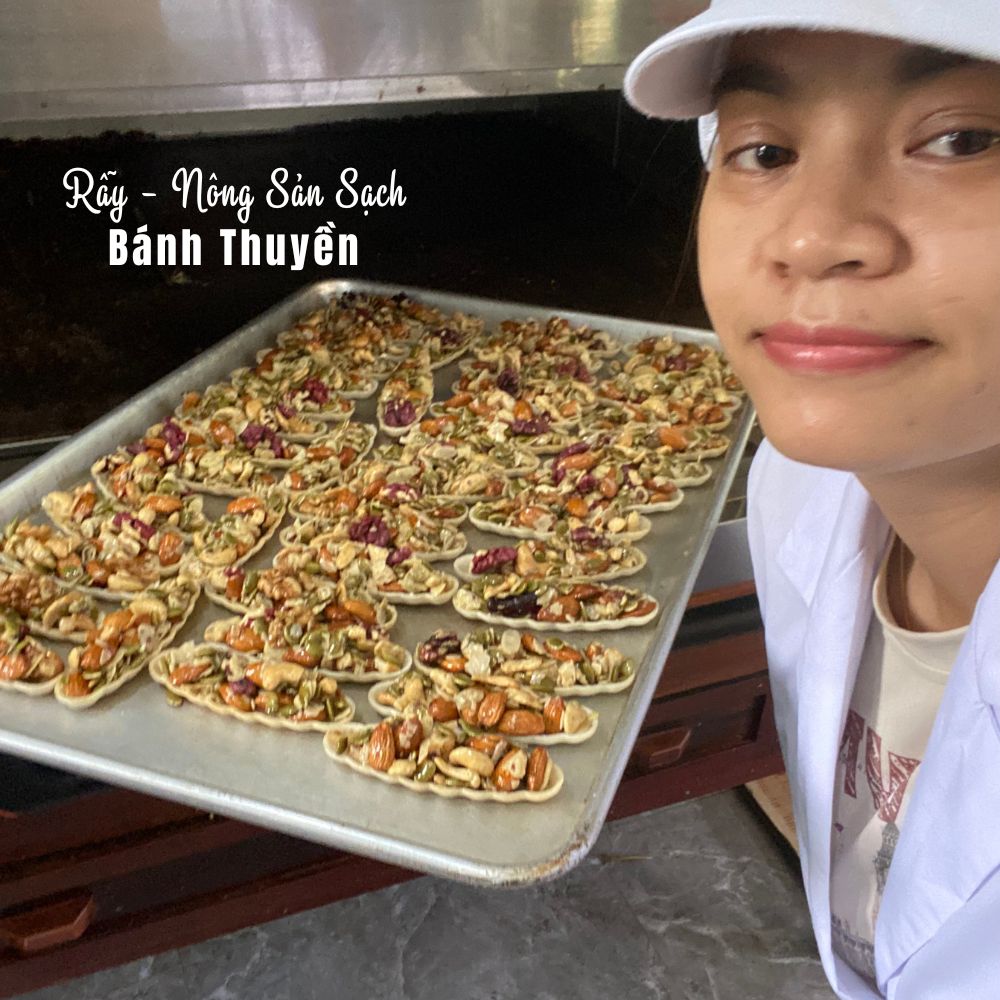 Bánh thuyền hạt dinh dưỡng Rẫy siêu ngon, phù hợp ăn kiêng-keto-healthy-ăn chay 100% handmade