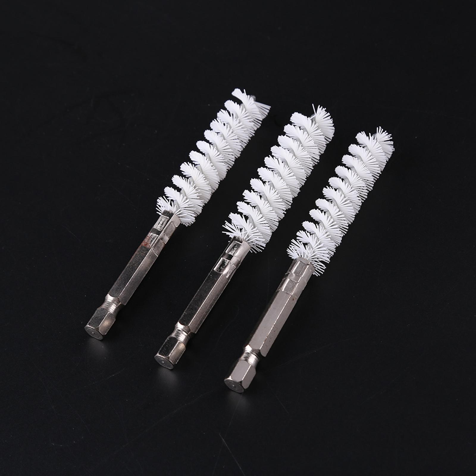 Bore Cleaning Brush 8-19mm Hex Shank Brush Twisted Wire Drill Brush for Electric Impact Drill 6PCS Cleaning Brush