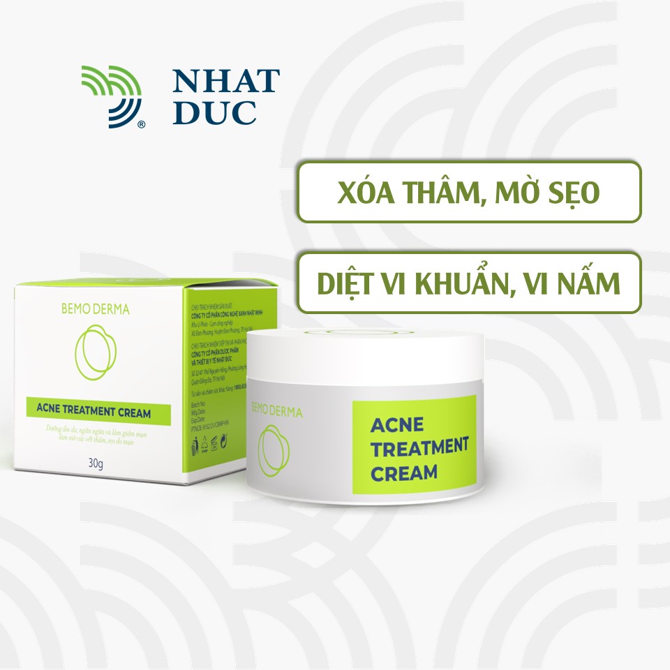 Kem mụn BEMO Derma - Xóa thâm, Liền sẹo, Diệt vi khuẩn vi nấm, Đánh bay 07 loại mụn từ nhẹ đến nặng