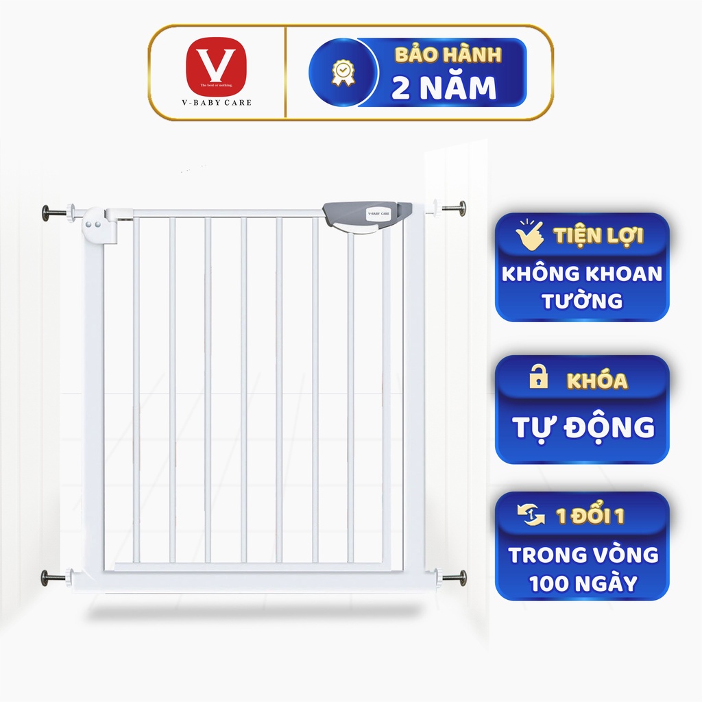 Combo Thanh chặn cầu thang và cửa- Không cần khoan đục- và thanh nối 10cm giúp Bé an toàn