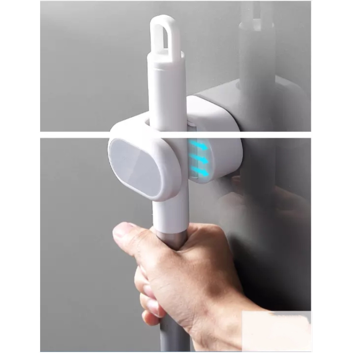 Móc treo chổi, cây lau nhà dán tường, treo dù dính chắc chắn ,chịu lực , không cần khoan tường