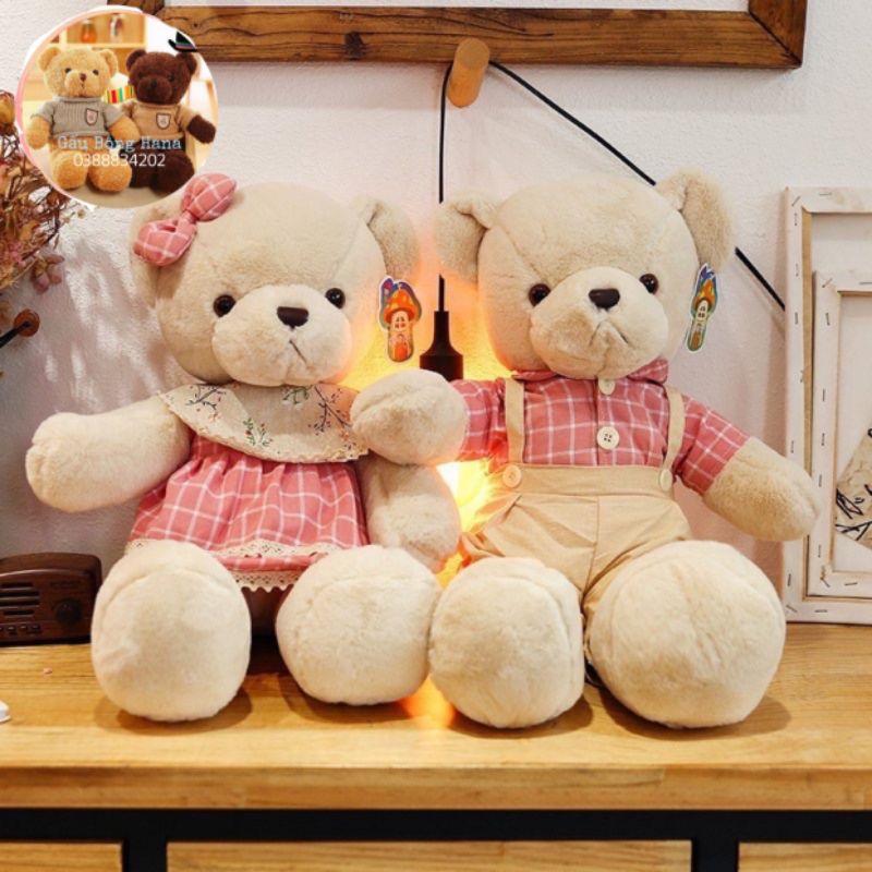 Gấu bông - gấu teddy đôi - Quà tặng cho bé kích thước 40cm - Gấu Bông Hana