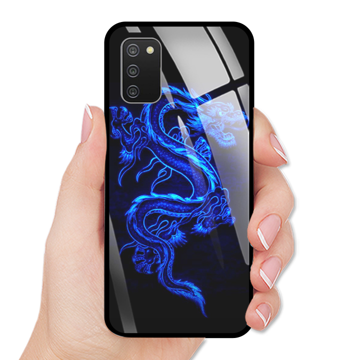 Ốp Lưng Kính Cường Lực Cho Điện Thoại SAMSUNG GALAXY A02S - 0270 DRADON02 - Hàng Chính Hãng