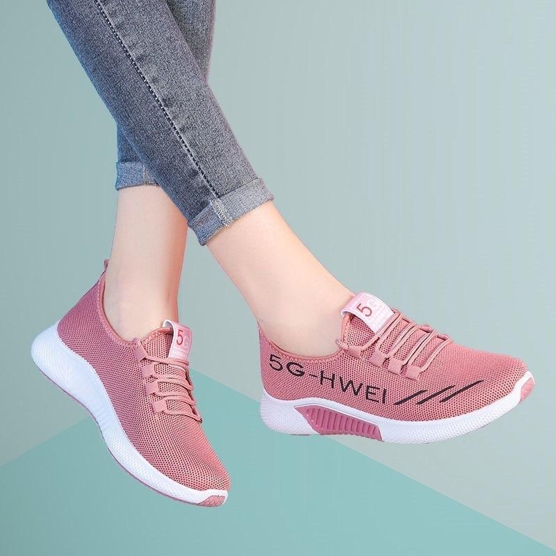 Giày thể thao vải nữ 5G hwei- giày sneaker hot trend 2022 hoạ tiết năng động khoẻ khoắn