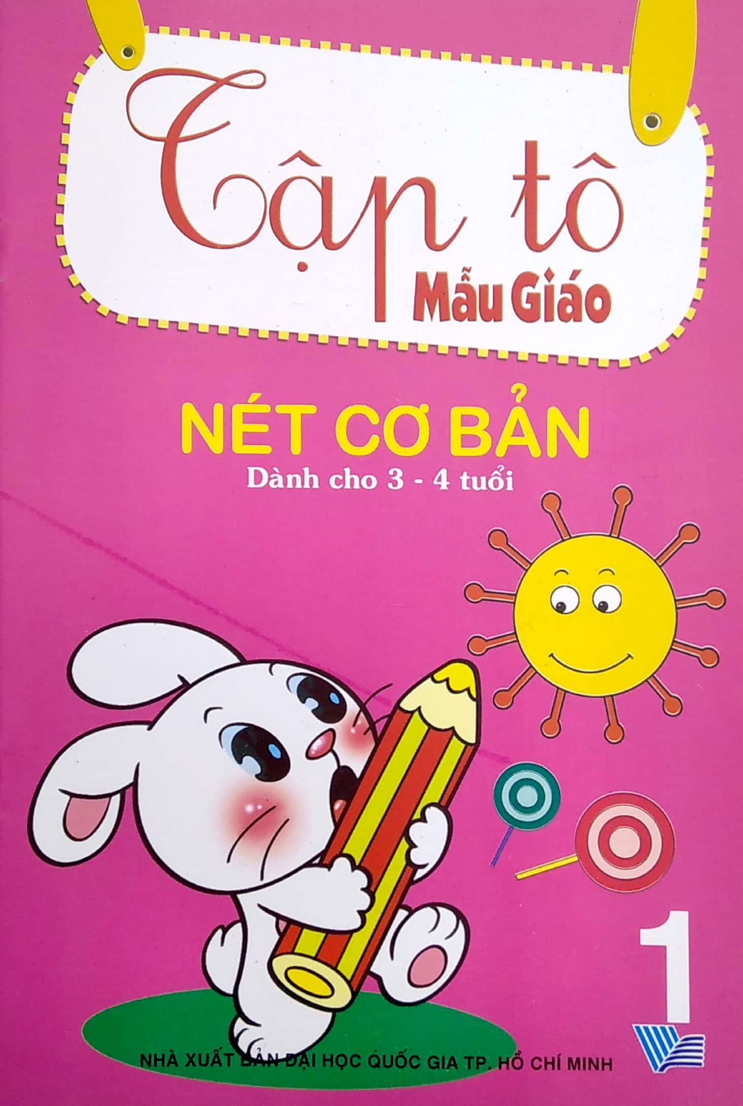 Sách - Tập Tô Mẫu Giáo - Nét Cơ Bản 1 (Dành Cho 3-4 Tuổi)