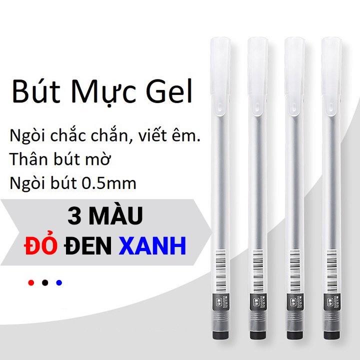 Combo 10 Bút Mực Gel 0.5mm Vỏ Mờ Nét Siêu Mịn (BAOKE B20)