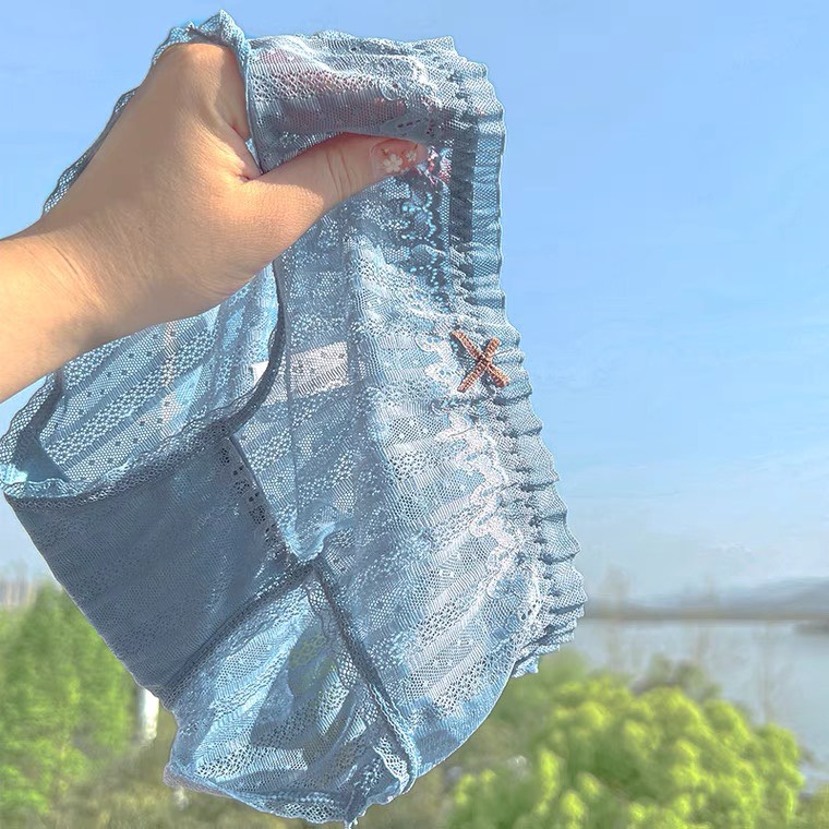 Quần lót nữ ren lưới mềm mại co giãn thoáng mát đáy cotton kháng khuẩn đính nơ siêu xinh S.A.Y QL012
