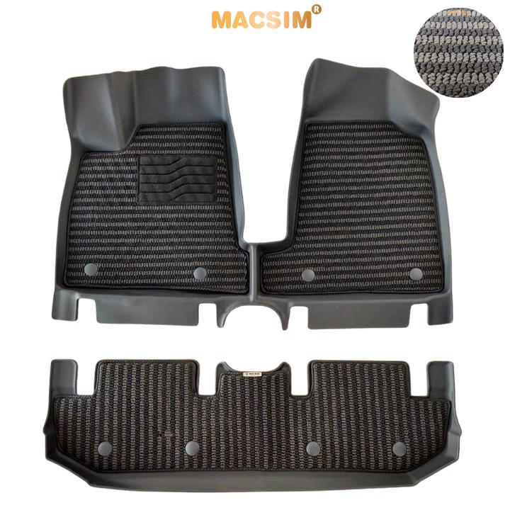 Thảm Lót Sàn 2 Lớp TPE Macsim Vinfast VF3 Chuẩn Form, Bền, Không Mùi (sd3 xám đen ct)