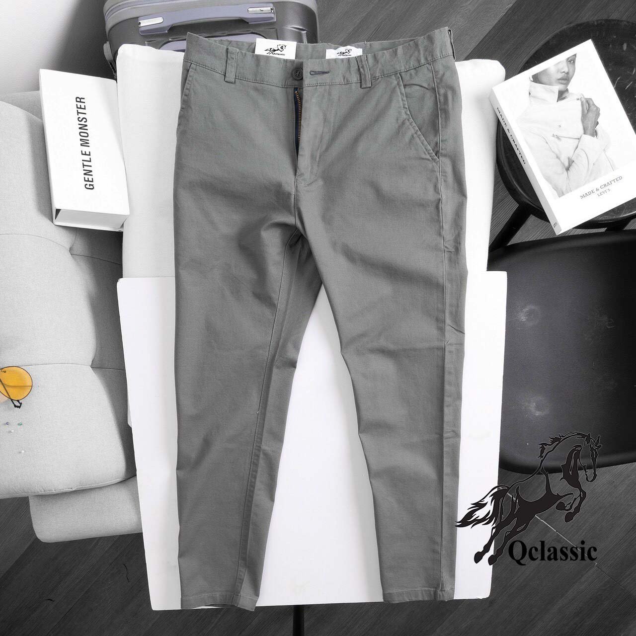 Quần Kaki nam dài Hàn Quốc vải co dãn, Form mặc tôn dáng, trẻ trung và năng động, vải mặc thoáng mát, không nhăn và xù, đa dạng màu sắc Q0008