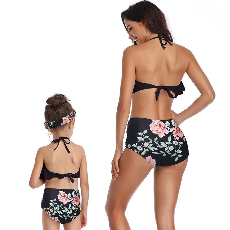 Họ Phù Hợp Với Quần Áo Mùa Hè 2021 Mới Đồ Bơi Nữ Cao Cấp Bikini Mẹ Con Đồ Bơi Mẹ & Daugther Roupas Bé Gái