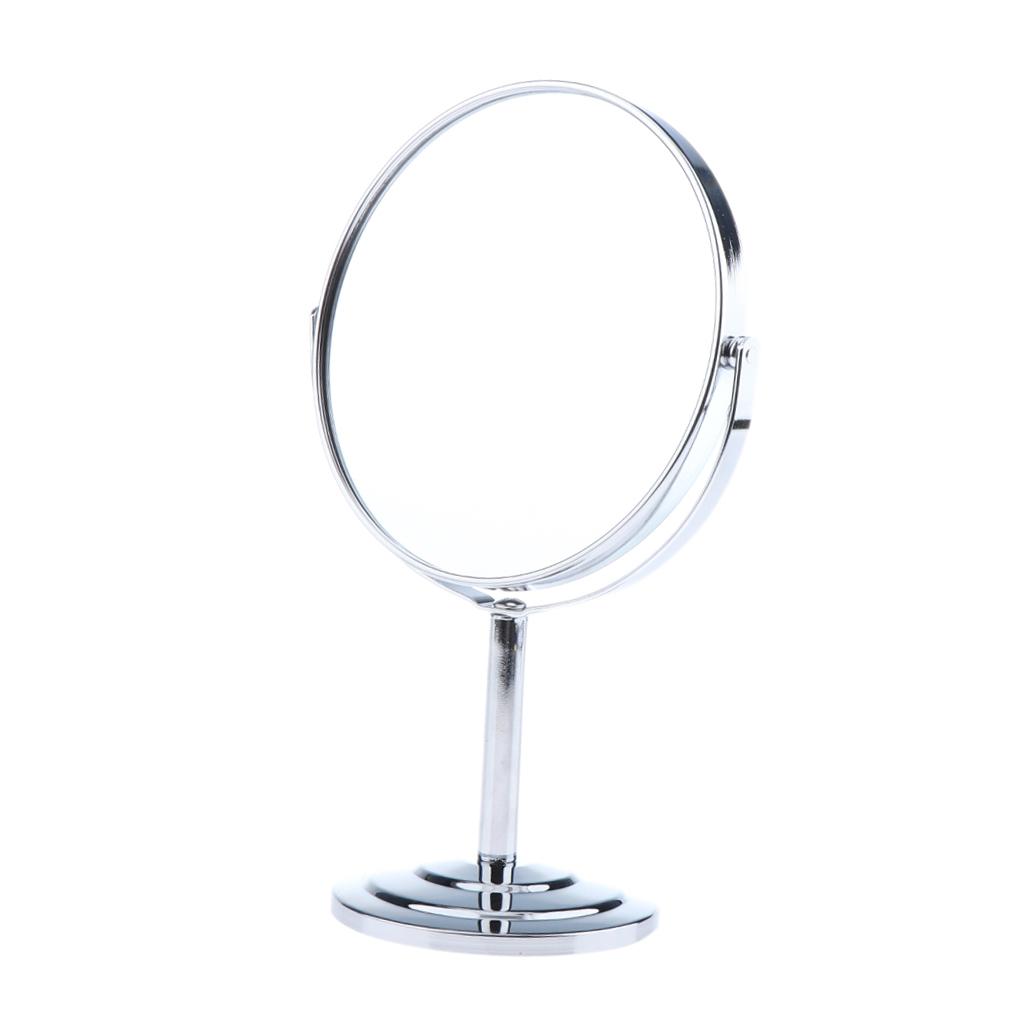 Gương Trang điểm Tròn 6in Vanity Xoay Gương Trang điểm 2 Mặt 2x Phóng To