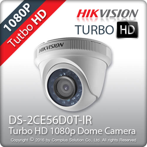 Camera HD-TVI Dome hồng ngoại 2CE56D0T 2.0 Megapixel HIKVISION - Hàng chính hãng