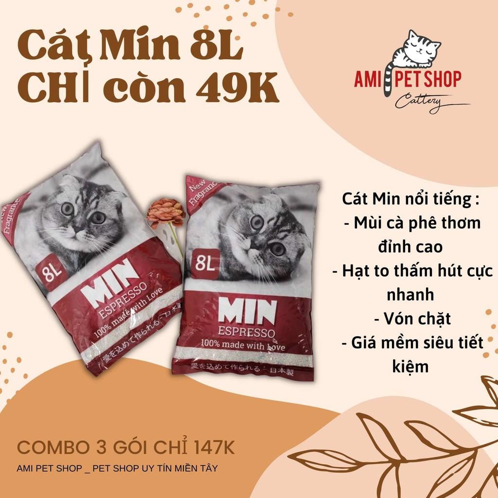 COMBO 3 BAO CÁT VỆ SINH MIN 8L CHO MÈO SIÊU RẺ