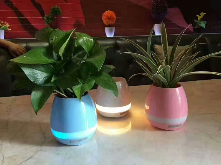 Loa Bluetooth Kiêm Chậu Cây Cảm Ứng Phát Nhạc Trên Lá