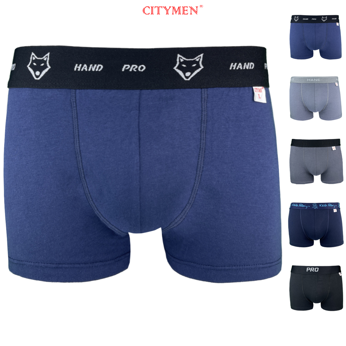 Combo 4 Quần Lót Nam boxer hiệu CITYMEN nhiều lưng 4 chiều vải cotton cao cấp, sịp nam - LMTK-MULTIBC