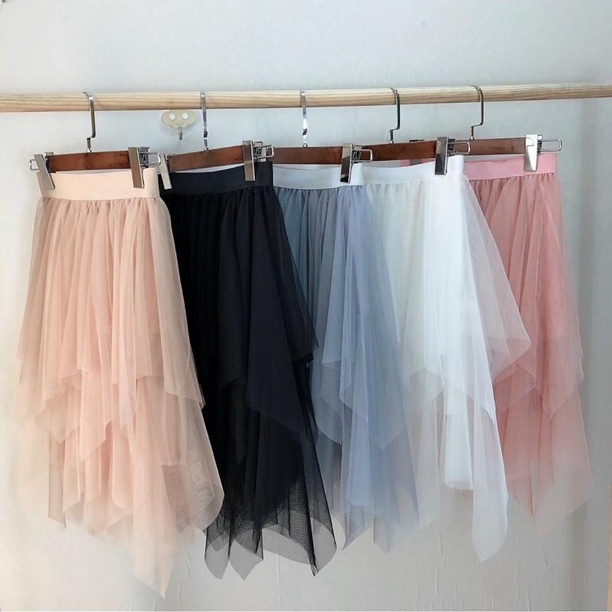 Chân váy lưới nhọn 2 lớp