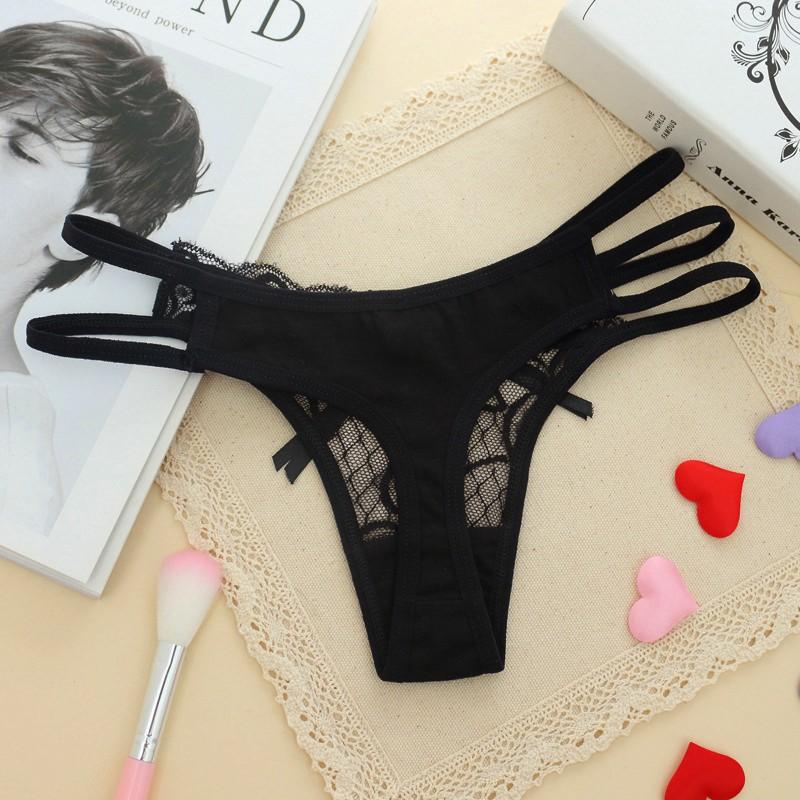 Combo 3 Chiếc Quần Lót Lọt Khe Chất Liệu Su Phối Ren Quyến Rũ Gợi