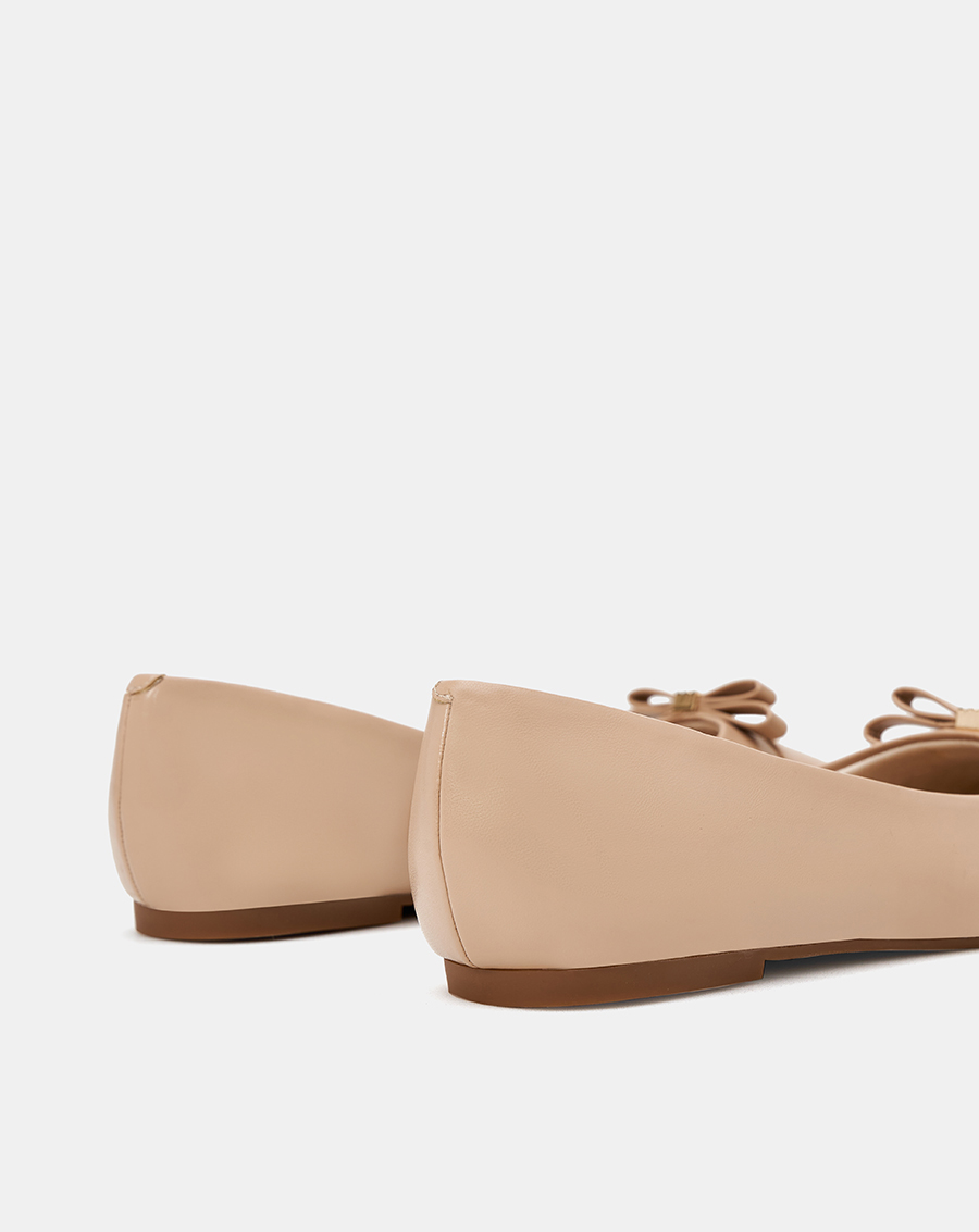 Giày Búp Bê Nữ 1cm Thời Trang JUNO Búp Bê Ballerina Trang Trí Nơ BB01142