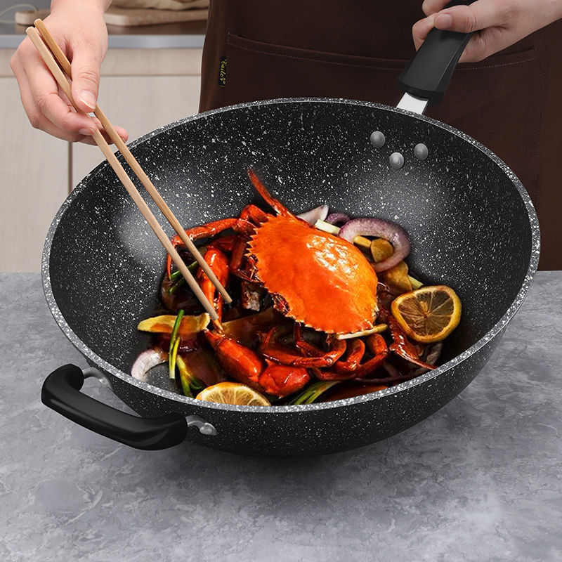 Bộ Chảo Chiên Xào & Hấp 2trong1 Steamed Frying Pan Stone Germany 480T - tặng dụng cụ vệ sinh