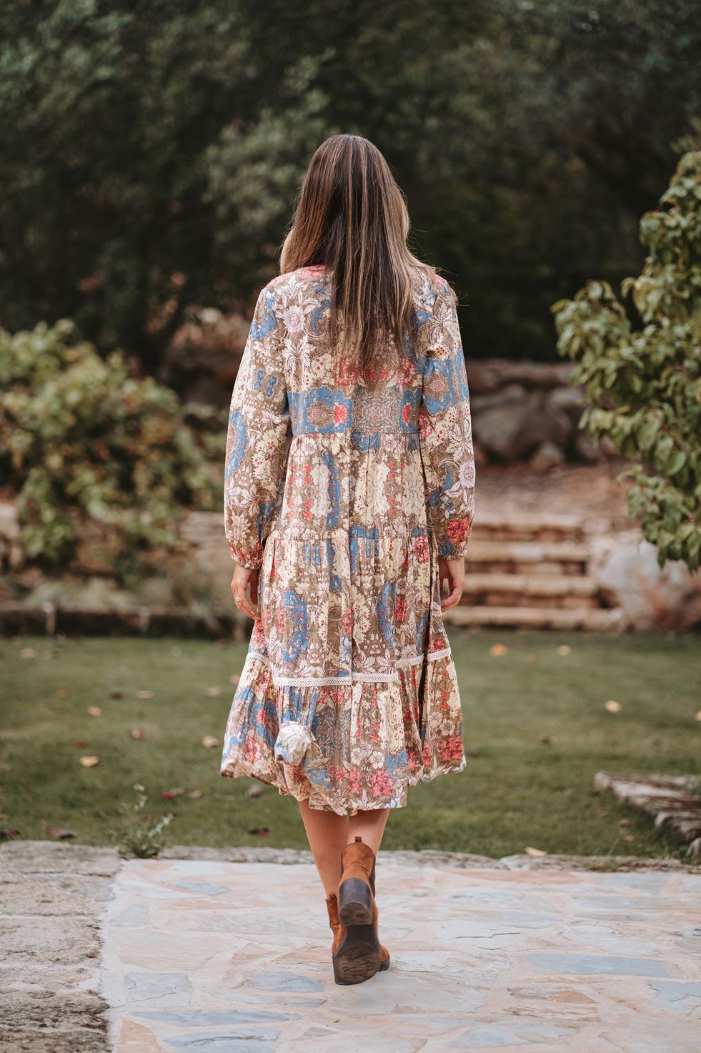 Đầm Midi Hoa Cotton Isla Bonita