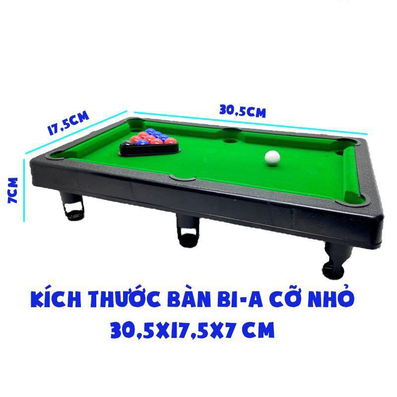 Bàn bi a mini - 10 viên bi a mini Đánh Số - Mặt Bàn Bọc Nỉ Chuyên Dụng Kèm Bi Sứ - 2 Kích thước Đồ chơi mini giá rẻ