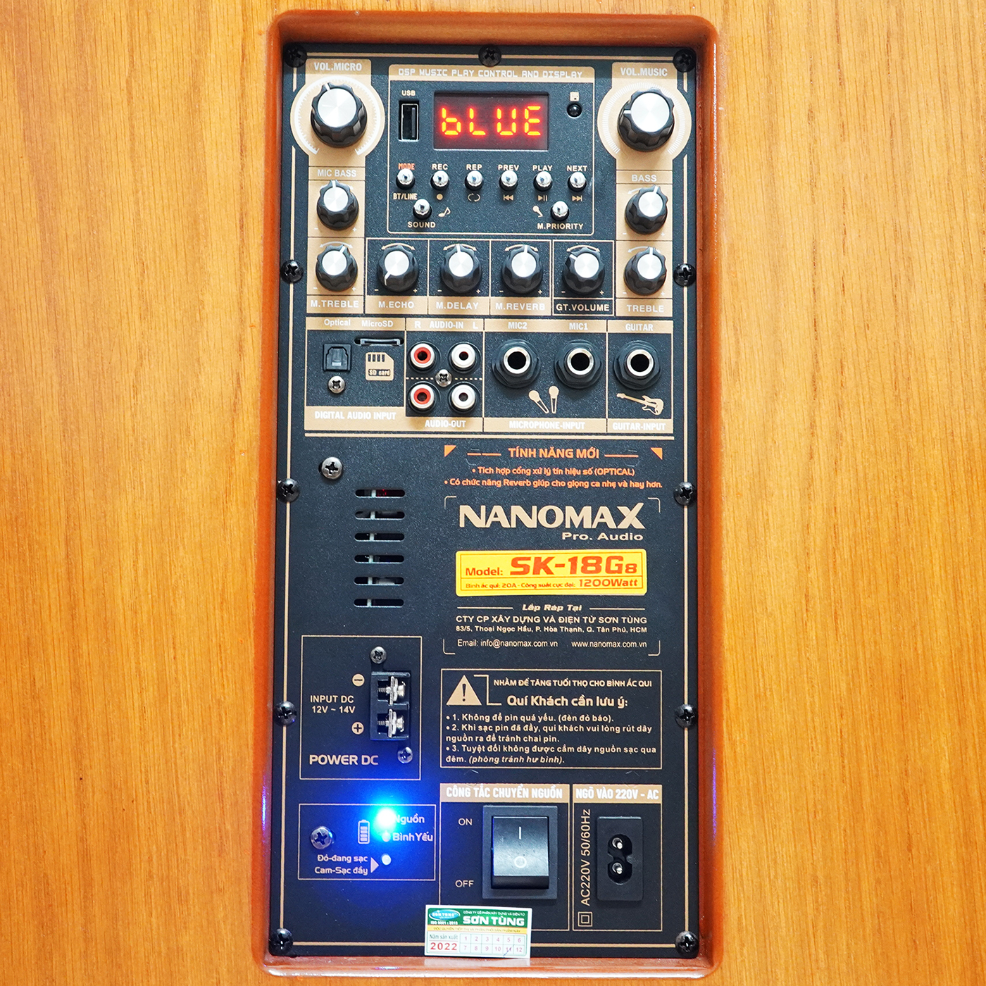 Loa Kéo Công Suất Lớn Nanomax SK-18G8 Bass 5 Tấc 50cm Công Suất 1200w Karaoke Bluetooth Siêu Công Nghệ 2022 Hàng Chính Hãng