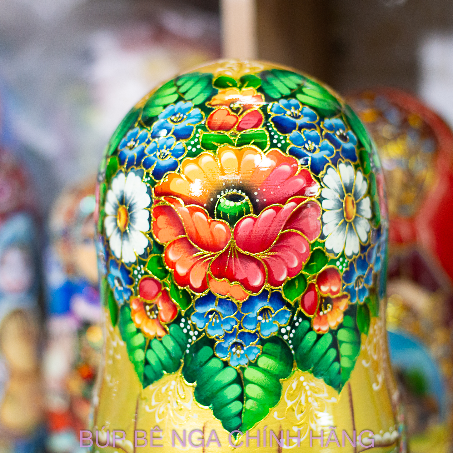 BỘ BÚP BÊ NGA MATRYOSHKA CAO CẤP 10 LỚP 26CM HOA VĂN "CHUYỆN CỔ TÍCH VUA SALTAN" CỰC ĐẸP VÀ SANG TRỌNG