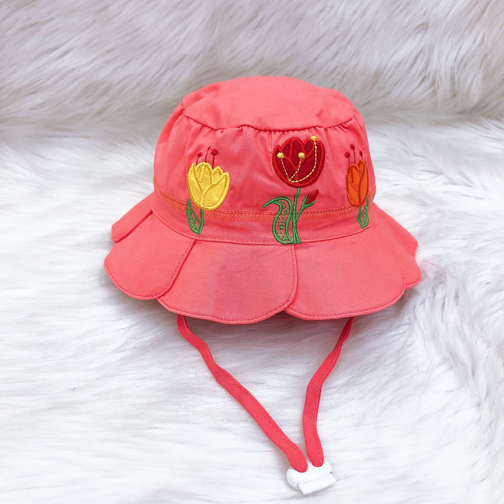 Nón Vành bé gái màu tulip nhí Duy Ngọc size 52 dành cho bé từ 3 đến 5 tuổi, hàng chính hãng