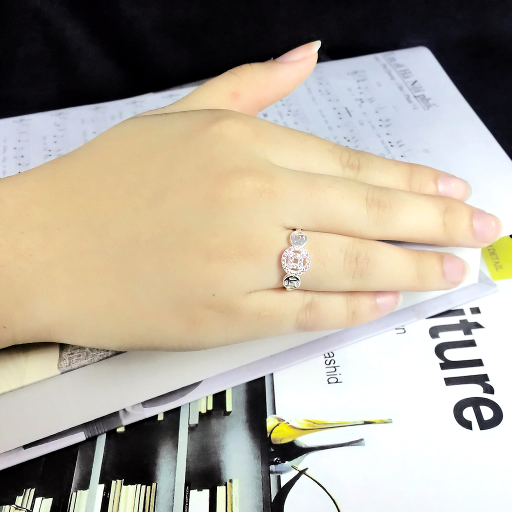 Bộ trang sức bạc nữ cao cấp Panmila Kim Tiền may mắn