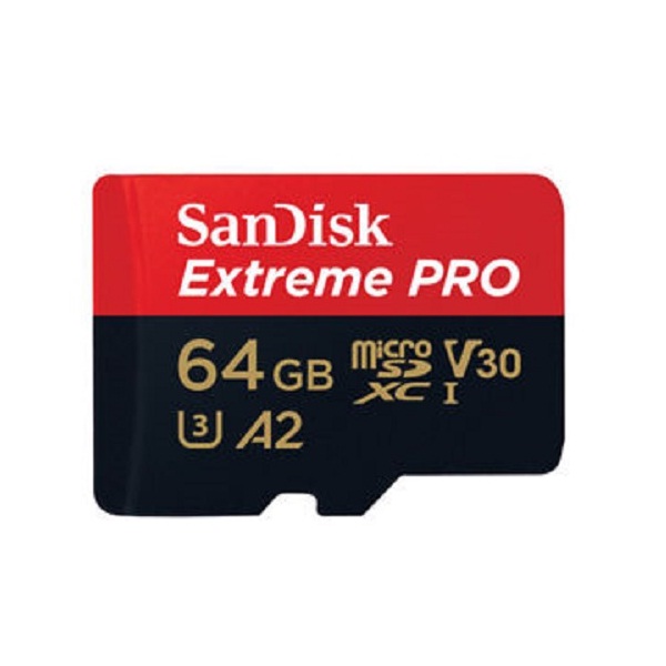 Thẻ nhớ MicroSDXC SanDisk Extreme PRO A2 - 64GB V30 U3 Class 10 UHS-I 170MB/s (SDSQXCY-064G-GN6MA)