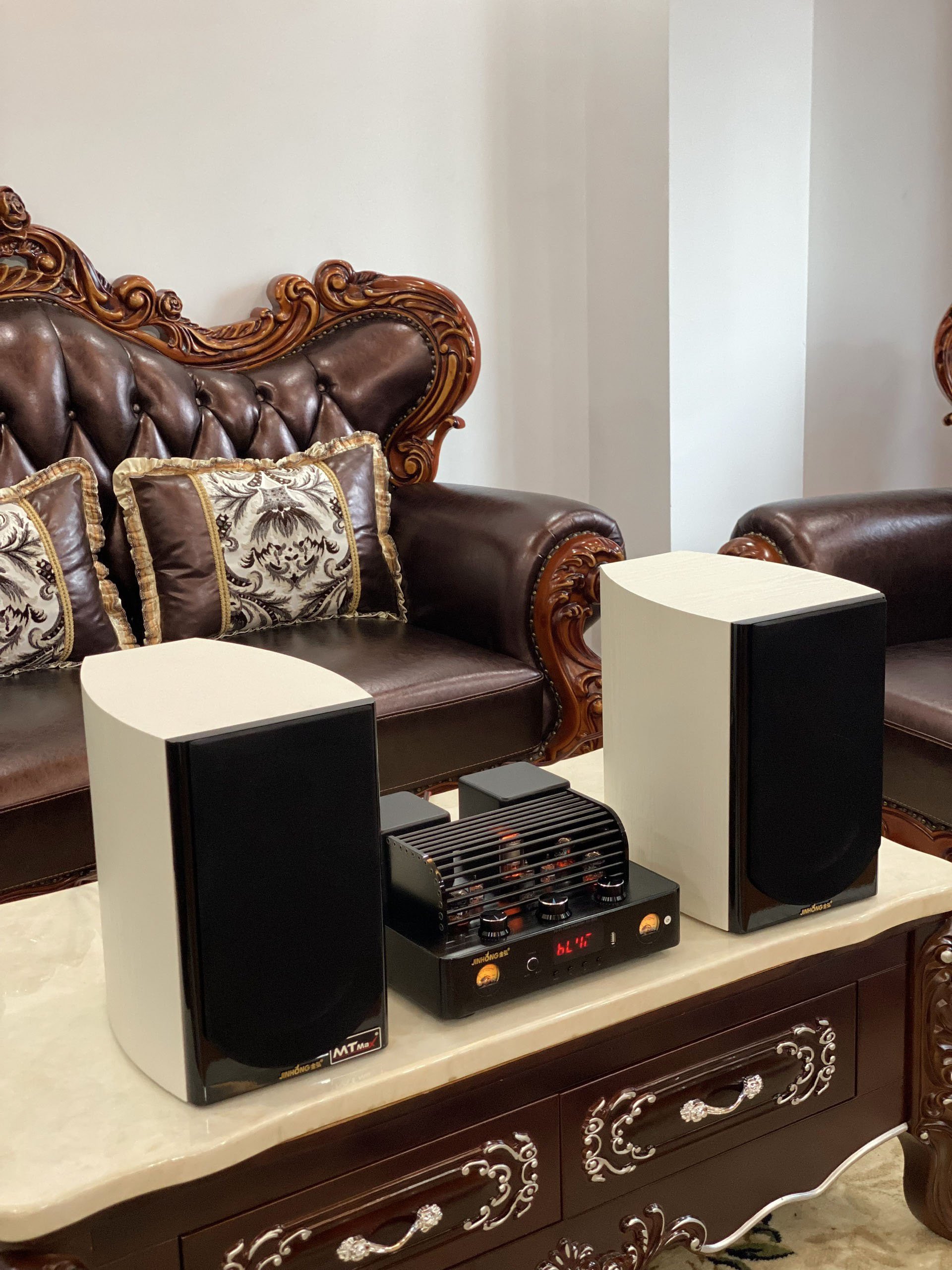 Dàn nghe nhạc cao cấp âm ly AV880 kết hợp loa nghe nhạc D18H cổng hưởng âm thanh cao cấp. HÀNG CHÍNH HÃNG