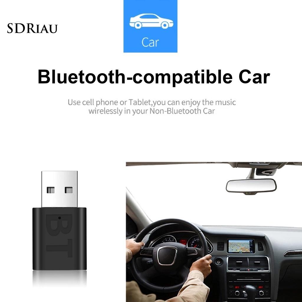 Bộ chuyển đổi âm thanh USB/AUX 3.5mm Bluetooth 5.0 màu đen cho xe hơi