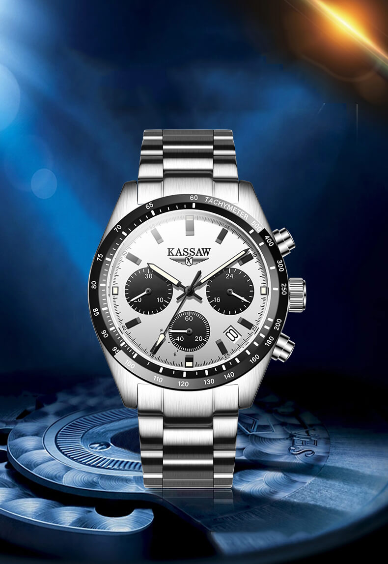 Đồng hồ nam chính hãng KASSAW Eco Drive K988-1 Kính sapphire ,chống xước,Chống nước ,BH 24 tháng