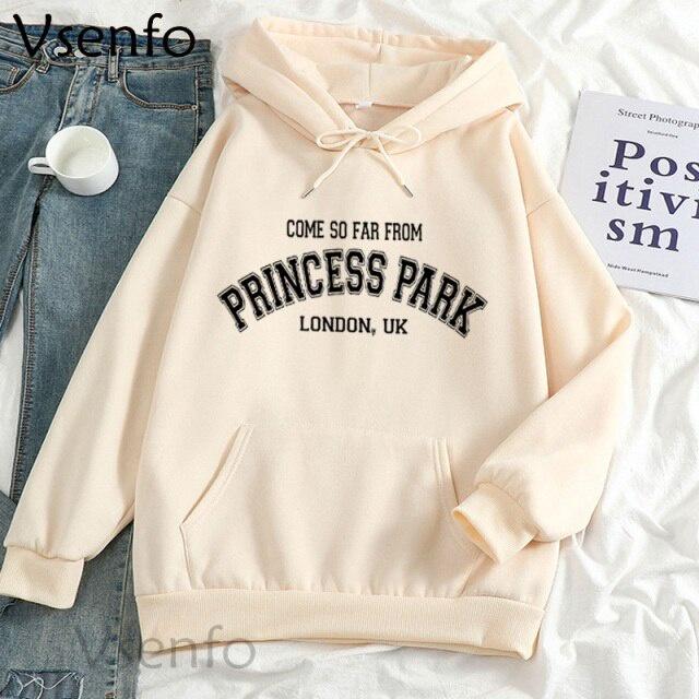 Áo Hoodie nam nữ in chữ PRINCESS PARK