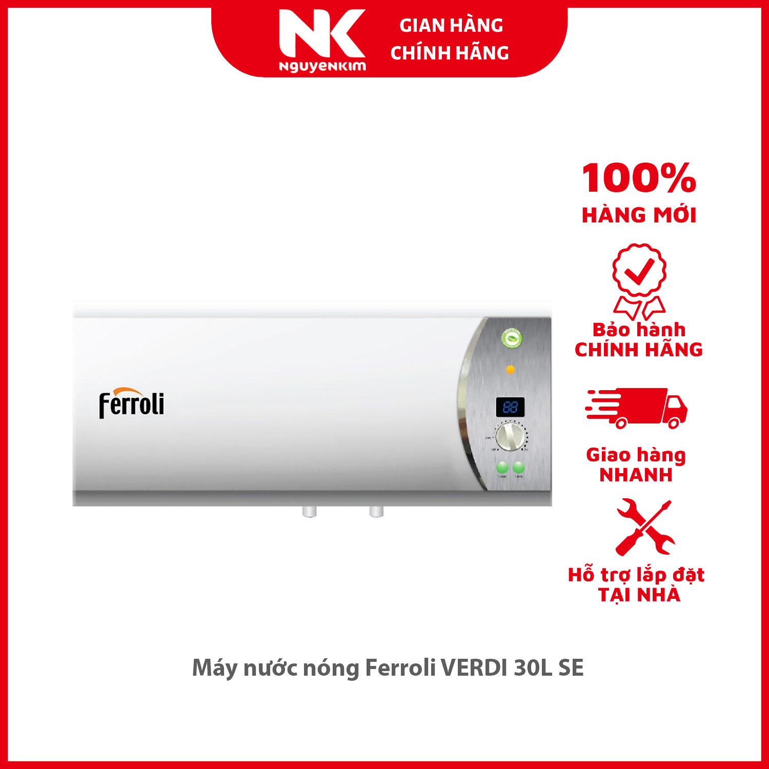 Máy nước nóng Ferroli VERDI 30L SE - Hàng chính hãng