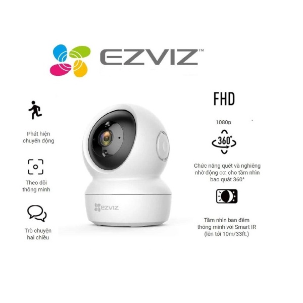 Camera wifi không dây Ezviz C6N độ nét Full HD quay quét đàm thoại hai chiều - HÀNG CHÍNH HÃNG