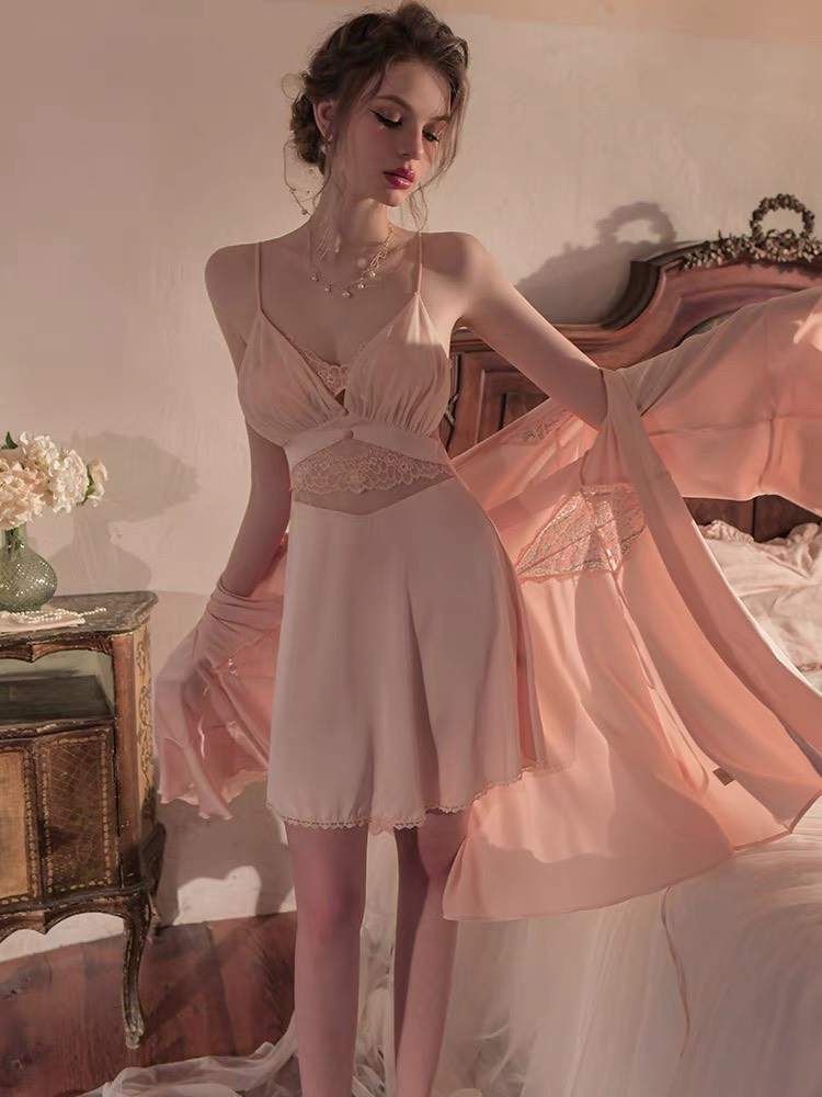 Đầm Ngủ Trơn Hở Lưng Gợi Cảm (Không kèm áo choàng) - B.Lingerie