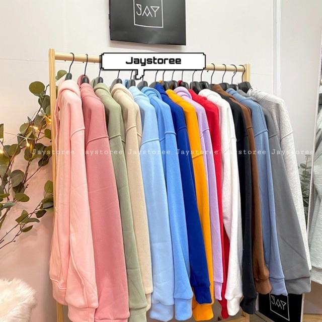 Áo Hoodie nỉ bông Trơn ️/Nam nữ unisex/ Jaystoree