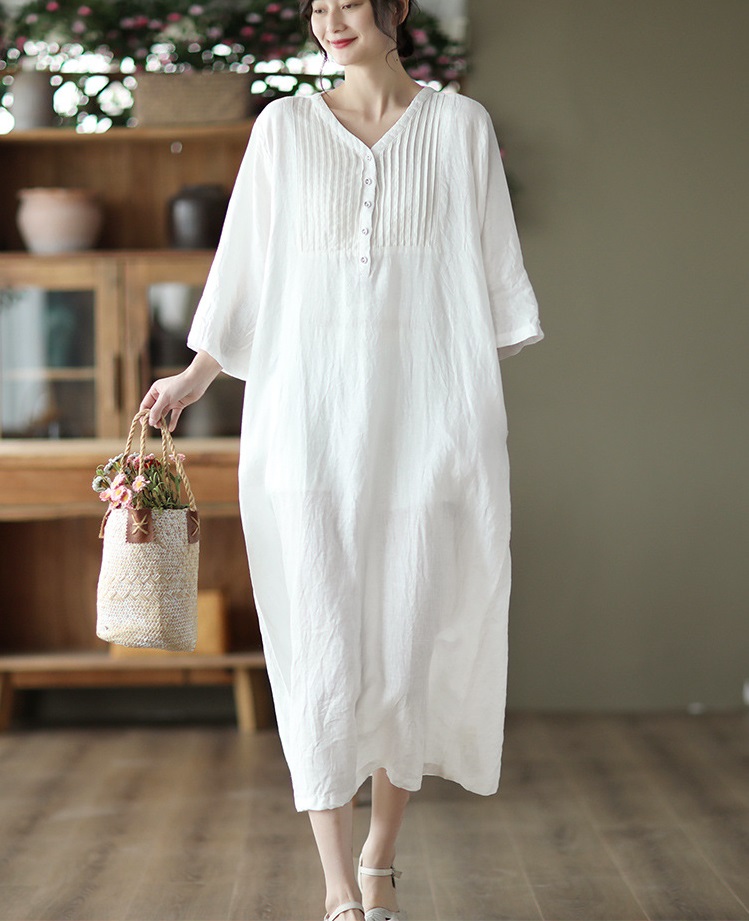 {#HàngMớiVề} Váy Đầm Nữ Thiết Kế Cao Cấp Cổ Xẻ Dáng Suông Tôn Dáng, Đầm Midi Chất Liệu Sang Trọng Da190
