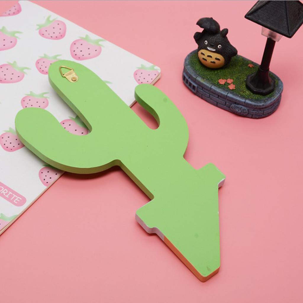 Wooden Screw in Hook Cactus Key Coat Hat Bathroom Kitchen Towel Hanger Wall